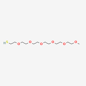 molecular formula C13H28O6S B609284 2,5,8,11,14,17-Hexaoxanonadecane-19-thiol CAS No. 441771-60-4