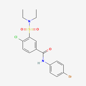 molecular formula C17H18BrClN2O3S B6092889 N-(4-bromophenyl)-4-chloro-3-(diethylsulfamoyl)benzamide 