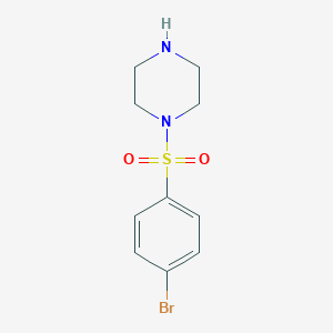 molecular formula C10H13BrN2O2S B060929 1-((4-Bromophenyl)sulfonyl)piperazine CAS No. 179334-20-4