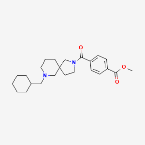 molecular formula C24H34N2O3 B6092917 methyl 4-{[7-(cyclohexylmethyl)-2,7-diazaspiro[4.5]dec-2-yl]carbonyl}benzoate 