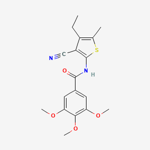 molecular formula C18H20N2O4S B6092941 N~1~-(3-CYANO-4-ETHYL-5-METHYL-2-THIENYL)-3,4,5-TRIMETHOXYBENZAMIDE 
