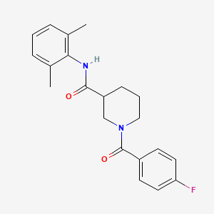 molecular formula C21H23FN2O2 B6093016 N-(2,6-dimethylphenyl)-1-(4-fluorobenzoyl)-3-piperidinecarboxamide 