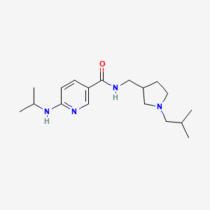 molecular formula C18H30N4O B6093103 N-[(1-isobutyl-3-pyrrolidinyl)methyl]-6-(isopropylamino)nicotinamide 