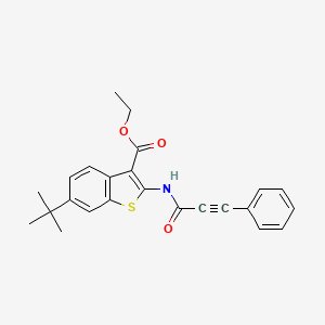 molecular formula C24H23NO3S B6093112 ETHYL 6-TERT-BUTYL-2-(3-PHENYLPROP-2-YNAMIDO)-1-BENZOTHIOPHENE-3-CARBOXYLATE 