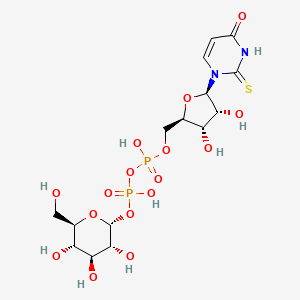 molecular formula C15H22N2Na2O16P2S B609320 Uridine 5 inverted exclamation marka-(trihydrogen diphosphate), 2-thio-, P inverted exclamation marka-|A-D-glucopyranosyl ester CAS No. 7077-89-6