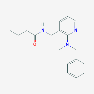 molecular formula C18H23N3O B6093242 N-[[2-[benzyl(methyl)amino]pyridin-3-yl]methyl]butanamide 