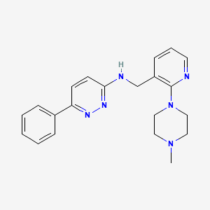 molecular formula C21H24N6 B6093264 N-{[2-(4-methyl-1-piperazinyl)-3-pyridinyl]methyl}-6-phenyl-3-pyridazinamine 