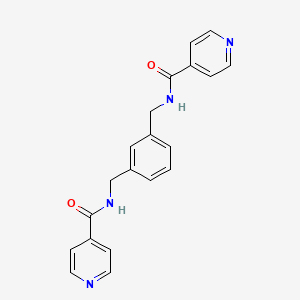 molecular formula C20H18N4O2 B6093268 N,N'-[1,3-phenylenebis(methylene)]diisonicotinamide 