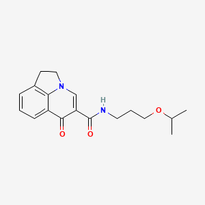 molecular formula C18H22N2O3 B6093307 N-(3-isopropoxypropyl)-6-oxo-1,2-dihydro-6H-pyrrolo[3,2,1-ij]quinoline-5-carboxamide 