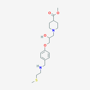 molecular formula C20H32N2O4S B6093344 methyl 1-{2-hydroxy-3-[4-({[2-(methylthio)ethyl]amino}methyl)phenoxy]propyl}-4-piperidinecarboxylate 