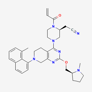 (2S)-1-(1-Oxo-2-propen-1-yl)-4-[5,6,7,8-tetrahydro-7-(8-methyl-1-naphthalenyl)-2-[[(2S)-1-methyl-2-pyrrolidinyl]methoxy]pyrido[3,4-d]pyrimidin-4-yl]-2-piperazineacetonitrile