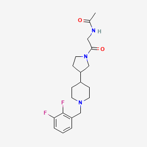 molecular formula C20H27F2N3O2 B6093395 N-(2-{3-[1-(2,3-difluorobenzyl)-4-piperidinyl]-1-pyrrolidinyl}-2-oxoethyl)acetamide 