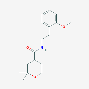 molecular formula C17H25NO3 B6093409 N-[2-(2-methoxyphenyl)ethyl]-2,2-dimethyltetrahydro-2H-pyran-4-carboxamide 