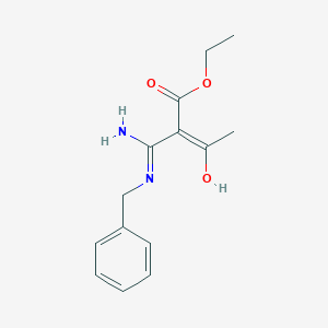 molecular formula C14H18N2O3 B6093442 ethyl (E)-2-(N'-benzylcarbamimidoyl)-3-hydroxybut-2-enoate 