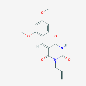 molecular formula C16H16N2O5 B6093529 1-allyl-5-(2,4-dimethoxybenzylidene)-2,4,6(1H,3H,5H)-pyrimidinetrione 