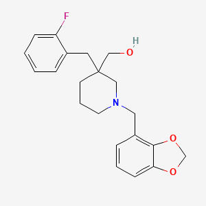 molecular formula C21H24FNO3 B6093599 [1-(1,3-benzodioxol-4-ylmethyl)-3-(2-fluorobenzyl)-3-piperidinyl]methanol 