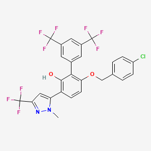 molecular formula C26H16ClF9N2O2 B609373 MYCi361 