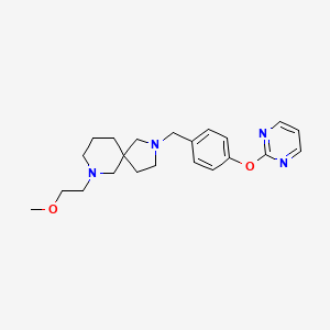 molecular formula C22H30N4O2 B6093798 9-(2-Methoxyethyl)-2-[(4-pyrimidin-2-yloxyphenyl)methyl]-2,9-diazaspiro[4.5]decane 