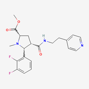 molecular formula C21H23F2N3O3 B6093857 methyl (2S,4S,5R)-5-(2,3-difluorophenyl)-1-methyl-4-(2-pyridin-4-ylethylcarbamoyl)pyrrolidine-2-carboxylate 