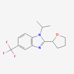 molecular formula C15H17F3N2O B6093872 1-isopropyl-2-(tetrahydro-2-furanyl)-5-(trifluoromethyl)-1H-benzimidazole 