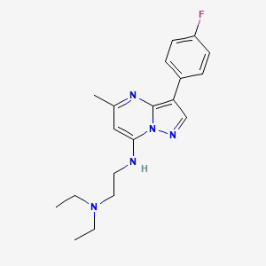 molecular formula C19H24FN5 B6093920 N,N-diethyl-N'-[3-(4-fluorophenyl)-5-methylpyrazolo[1,5-a]pyrimidin-7-yl]ethane-1,2-diamine 