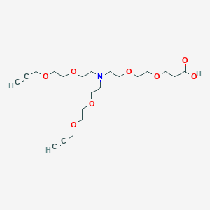 molecular formula C21H35NO8 B609393 N-(Acid-PEG2)-N-bis(PEG2-propargyl) 
