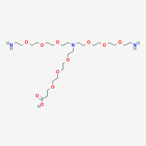 molecular formula C25H53N3O11 B609394 N-(acid-PEG3)-N-bis(PEG3-amine) CAS No. 2183440-35-7
