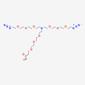 molecular formula C25H49N7O11 B609395 N-(acid-PEG3)-N-bis(PEG3-azide) 