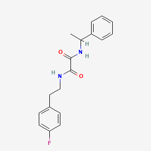 molecular formula C18H19FN2O2 B6094014 N-[2-(4-fluorophenyl)ethyl]-N'-(1-phenylethyl)oxamide 
