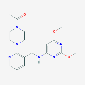 molecular formula C18H24N6O3 B6094093 N-{[2-(4-acetyl-1-piperazinyl)-3-pyridinyl]methyl}-2,6-dimethoxy-4-pyrimidinamine 