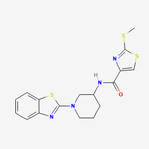 molecular formula C17H18N4OS3 B6094131 N-[1-(1,3-benzothiazol-2-yl)-3-piperidinyl]-2-(methylthio)-1,3-thiazole-4-carboxamide 