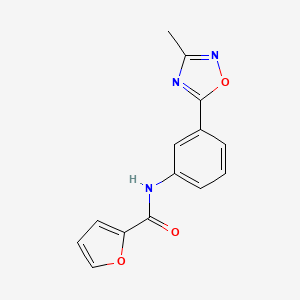 molecular formula C14H11N3O3 B6094161 N-[3-(3-methyl-1,2,4-oxadiazol-5-yl)phenyl]-2-furamide 