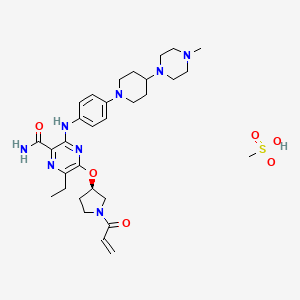 molecular formula C31H46N8O6S B609419 Naquotinib Mesylate CAS No. 1448237-05-5