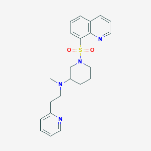 molecular formula C22H26N4O2S B6094231 N-methyl-N-[2-(2-pyridinyl)ethyl]-1-(8-quinolinylsulfonyl)-3-piperidinamine 