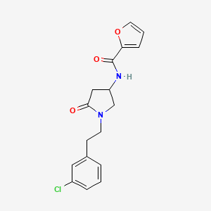 molecular formula C17H17ClN2O3 B6094291 N-{1-[2-(3-chlorophenyl)ethyl]-5-oxo-3-pyrrolidinyl}-2-furamide 