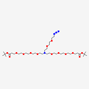 molecular formula C36H70N4O14 B609431 N-(Azido-PEG2)-N-bis(PEG4-Boc) 
