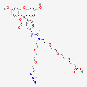 molecular formula C36H41N5O12S B609438 N-(Azido-PEG2)-N-Fluorescein-PEG3-acid 
