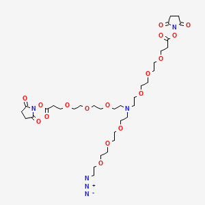 molecular formula C34H56N6O17 B609443 N-(Azido-PEG3)-N-bis(PEG3-NHS ester) 