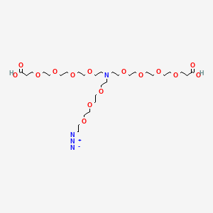 molecular formula C30H58N4O15 B609444 N-(Azido-PEG3)-N-bis(PEG4-acid) 