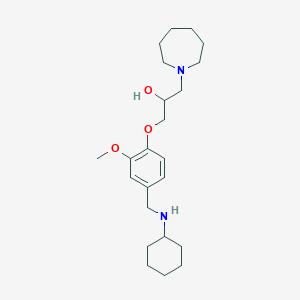 molecular formula C23H38N2O3 B6094444 1-(Azepan-1-yl)-3-[4-[(cyclohexylamino)methyl]-2-methoxyphenoxy]propan-2-ol 