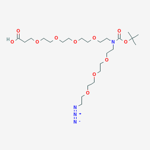 molecular formula C24H46N4O11 B609446 N-(Azido-PEG3)-N-Boc-PEG4-acid 