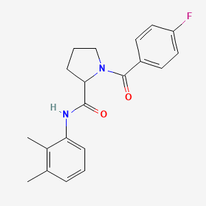 molecular formula C20H21FN2O2 B6094478 N-(2,3-dimethylphenyl)-1-(4-fluorobenzoyl)prolinamide 