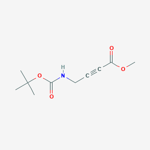 molecular formula C10H15NO4 B060945 Methyl 4-((tert-butoxycarbonyl)amino)but-2-ynoate CAS No. 163852-55-9