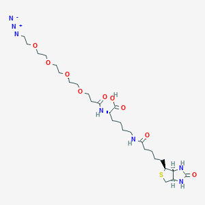 molecular formula C27H47N7O9S B609452 N-(Azido-PEG4)-Biocytin 