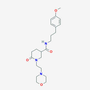 molecular formula C22H33N3O4 B6094540 N-[3-(4-methoxyphenyl)propyl]-1-[2-(4-morpholinyl)ethyl]-6-oxo-3-piperidinecarboxamide 