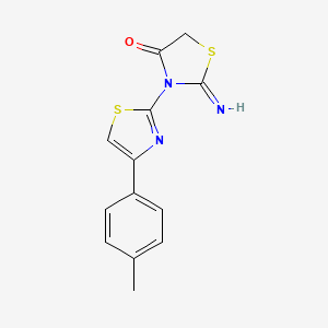 molecular formula C13H11N3OS2 B6094541 2-imino-3-[4-(4-methylphenyl)-1,3-thiazol-2-yl]-1,3-thiazolidin-4-one 