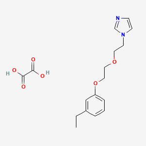 molecular formula C17H22N2O6 B6094565 1-[2-[2-(3-Ethylphenoxy)ethoxy]ethyl]imidazole;oxalic acid 