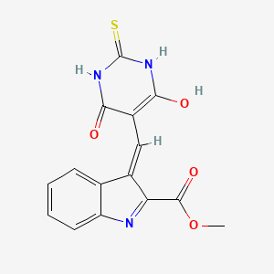 molecular formula C15H11N3O4S B6094606 methyl (3E)-3-[(6-hydroxy-4-oxo-2-sulfanylidene-1H-pyrimidin-5-yl)methylidene]indole-2-carboxylate 