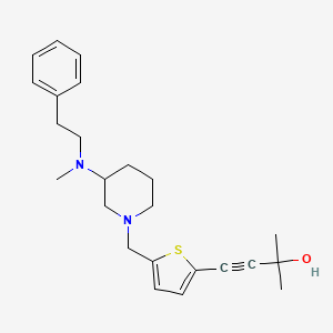 molecular formula C24H32N2OS B6094614 2-methyl-4-[5-({3-[methyl(2-phenylethyl)amino]-1-piperidinyl}methyl)-2-thienyl]-3-butyn-2-ol 
