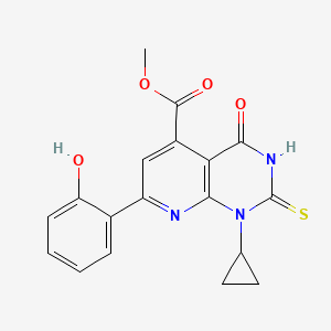 molecular formula C18H15N3O4S B6094627 methyl 1-cyclopropyl-7-(2-hydroxyphenyl)-2-mercapto-4-oxo-1,4-dihydropyrido[2,3-d]pyrimidine-5-carboxylate 